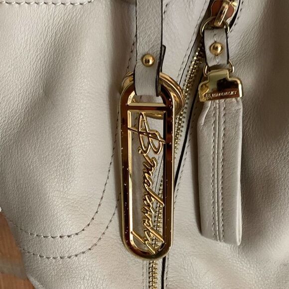 B Makowsky cream leather hobo shoulder bag - Picture 5 of 10